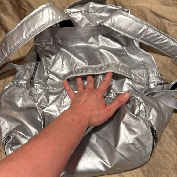 lug Packable Metallic Silver Backpack With So Many Pockets! - Picture 8 of 12